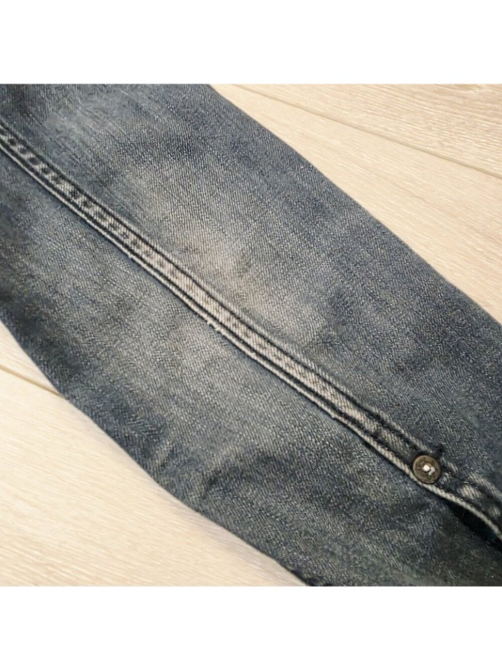 Vtg 2012 Iconic Classic Levi's Denim Trucker Jacket Sz Sm Black Label - Picture 7 of 8
